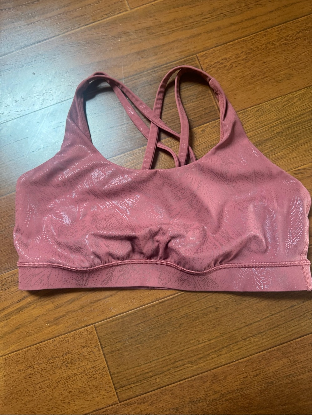 lululemon athletica Dusty Rose Crisscross Sports Bra